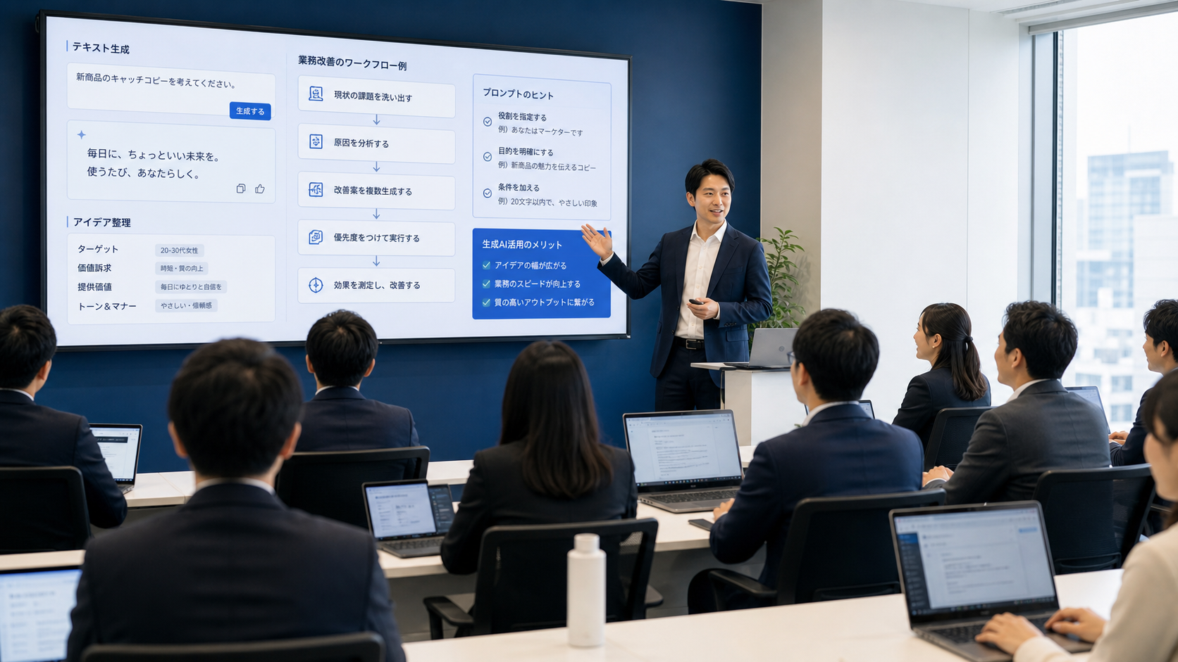 生成AIスクール事業・経営コンサルティングイメージ